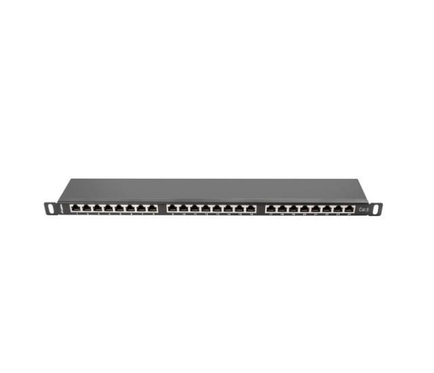 Lanberg Patchpanel 24p 19" 0,5U FTP 6 półka (czarna) - 457367 - zdjęcie 4